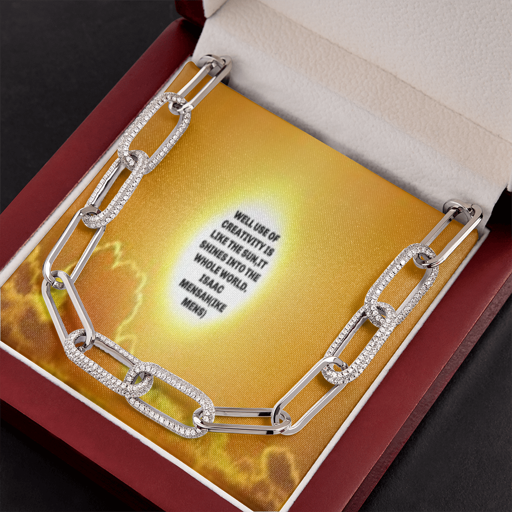 IKE MENS Quote Forever Linked Necklace