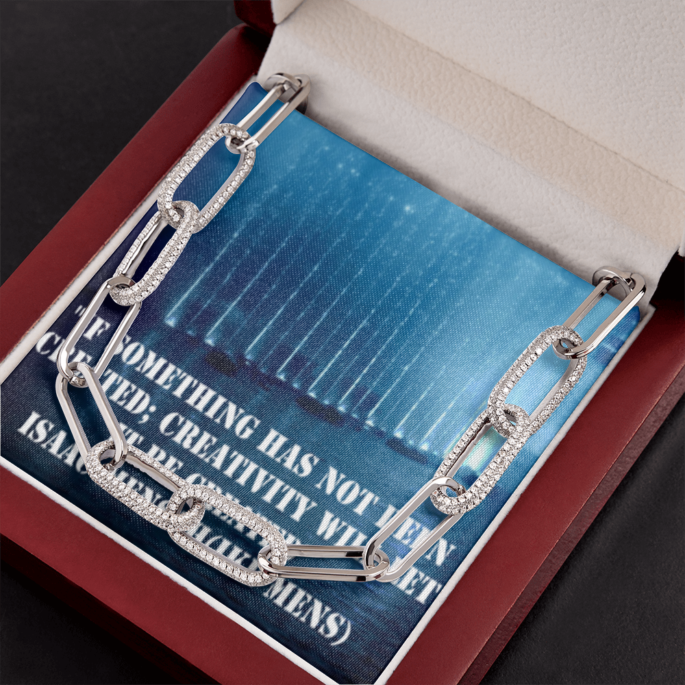 IKE MENS Quote Forever Linked Necklace