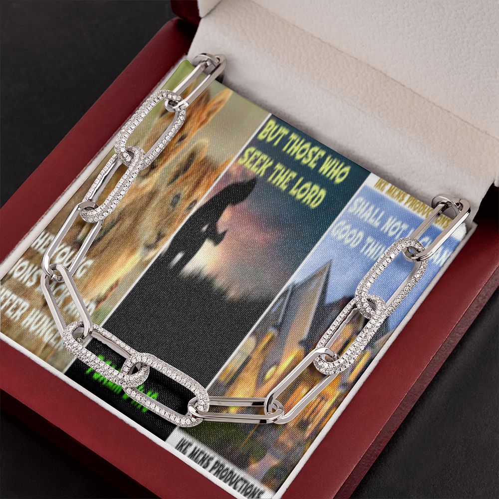 IKE MENS SCRIPTURE COLLAGE FOREVER LINKED NECKLACE
