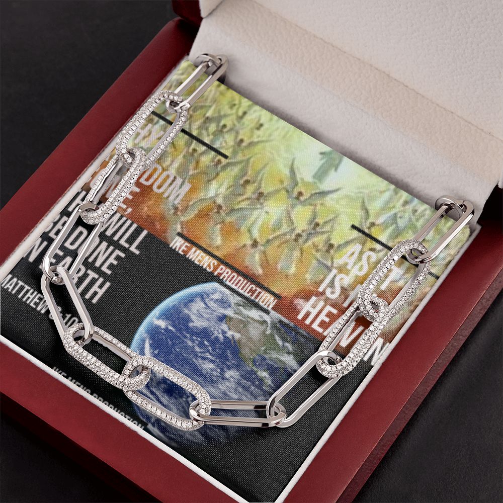 IKE MENS SCRIPTURE COLLAGE FOREVER LINKED NECKLACE
