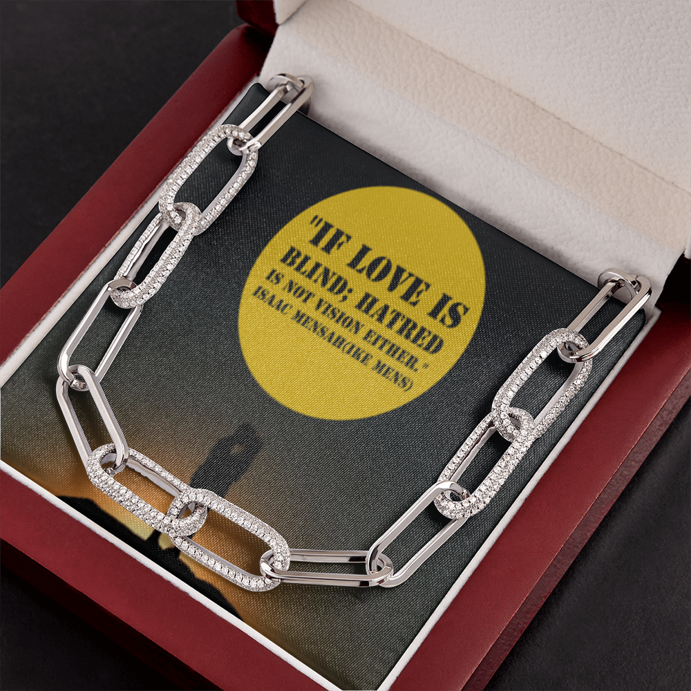 IKE MENS Quote Forever Linked Necklace
