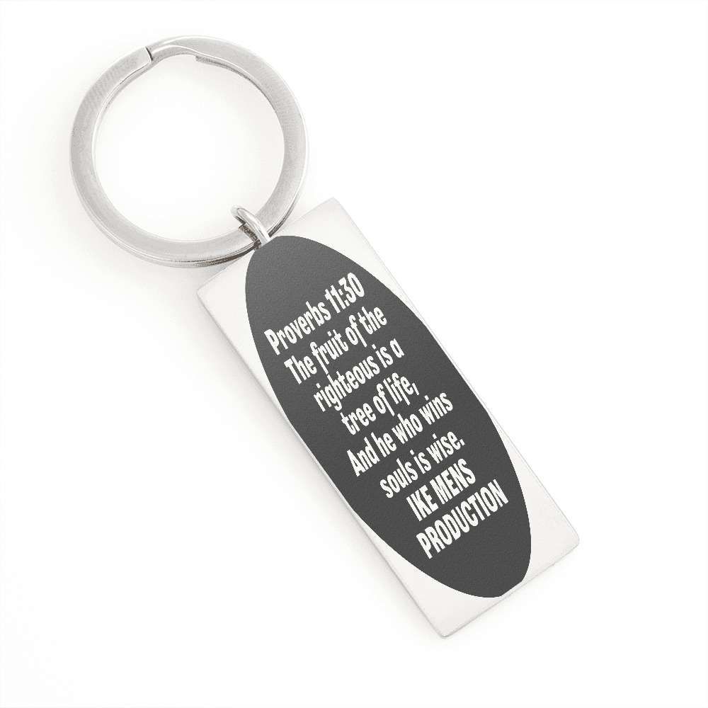 Proverbs Engraved Keychain