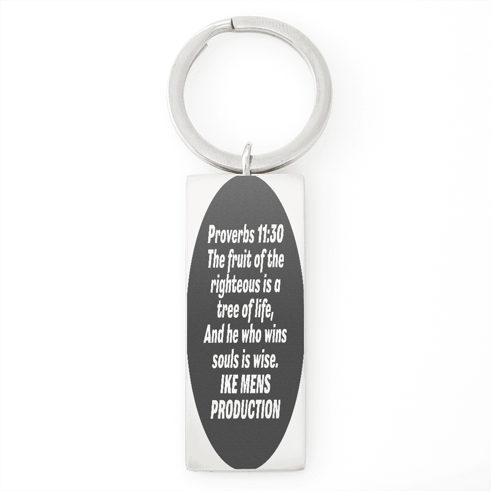 Proverbs Engraved Keychain