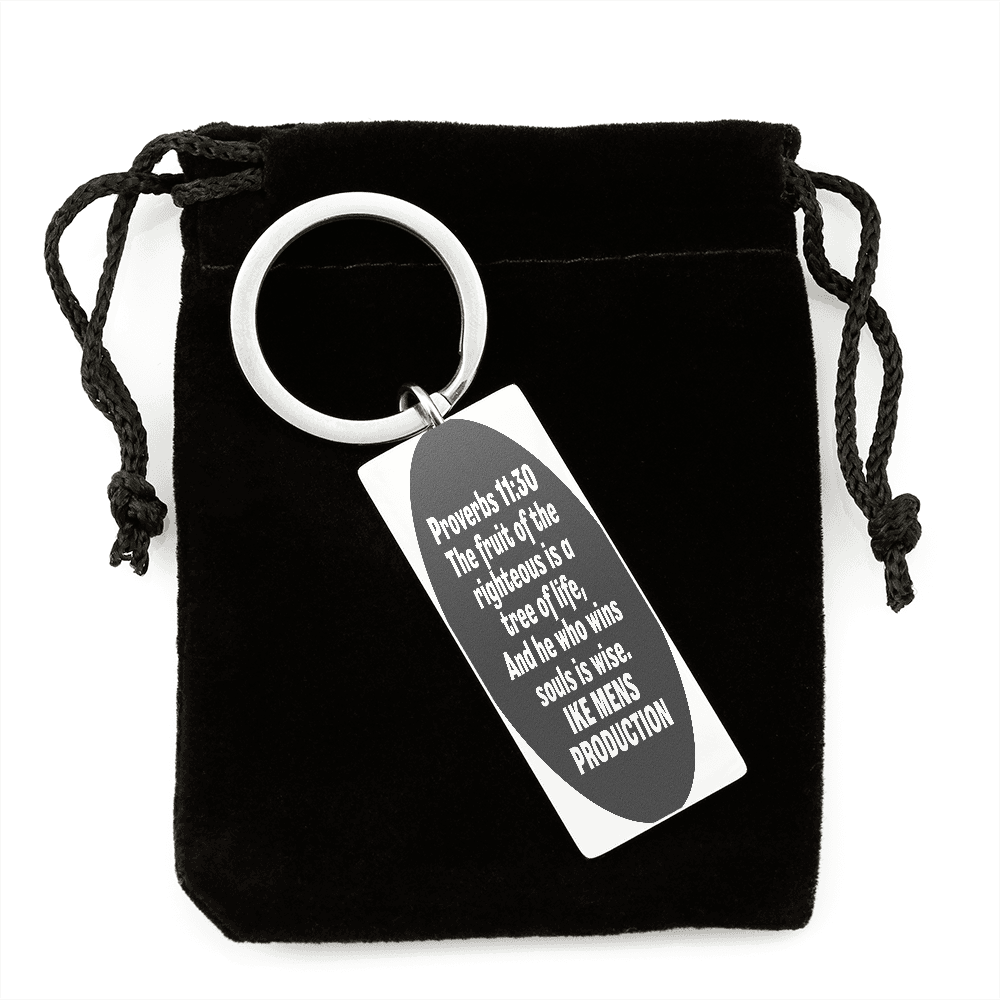 Proverbs Engraved Keychain