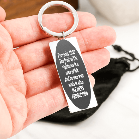 Proverbs Engraved Keychain
