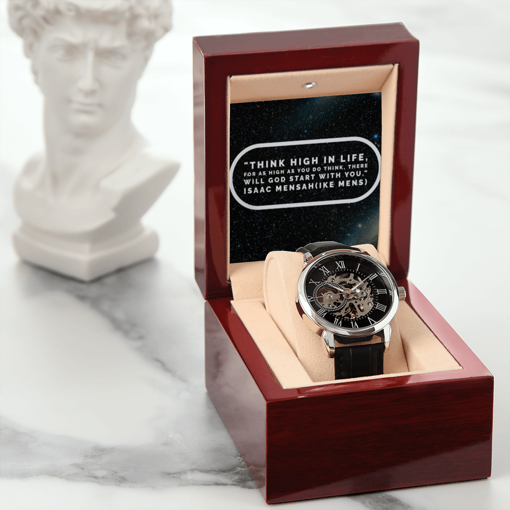 IKE MENS QUOTE OPEN WORK MEN"S WATCH