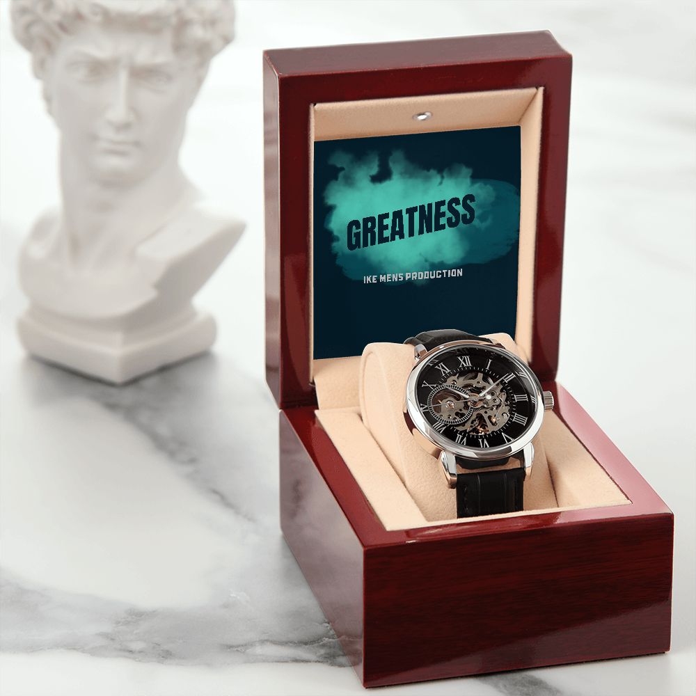 GREATNESS  MEN'S OPENWORK WATCH