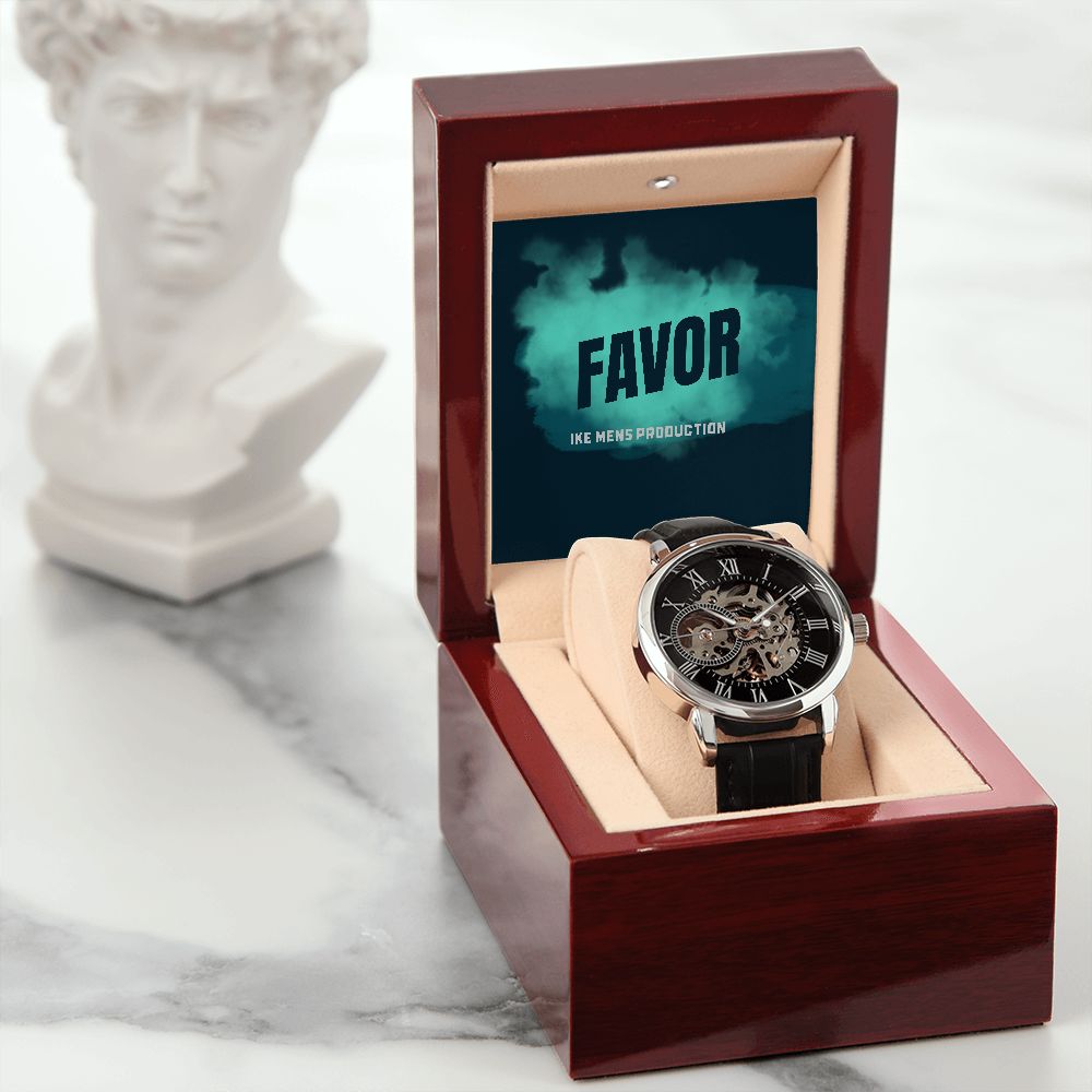 FAVOR MEN'S OPENWORK WATCH