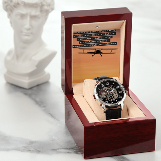 IKE MENS QUOTE OPENWORK MEN'S WATCH