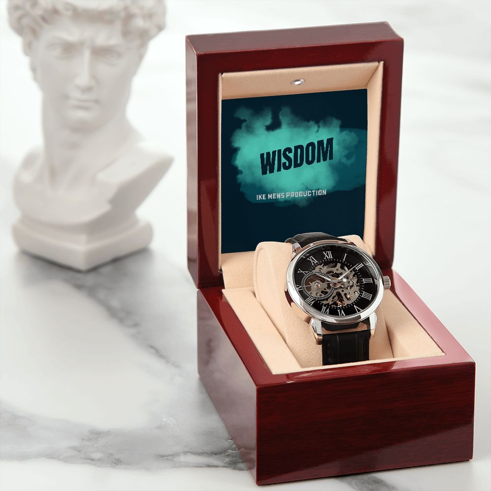WISDOM MEN'S OPENWORK WATCH