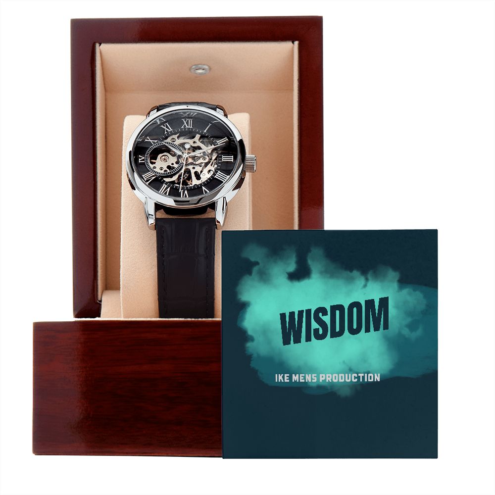 WISDOM MEN'S OPENWORK WATCH