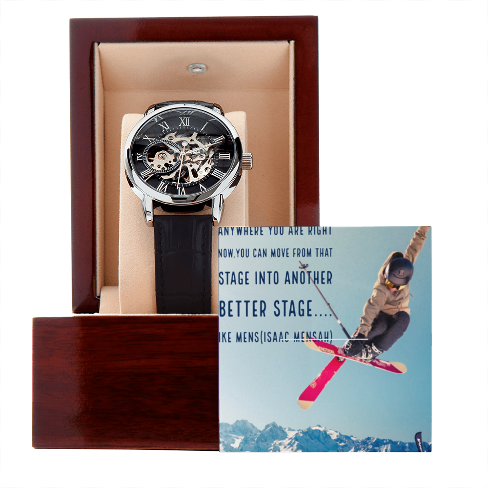 IKE MENS QUOTE OPENWORK WATCH