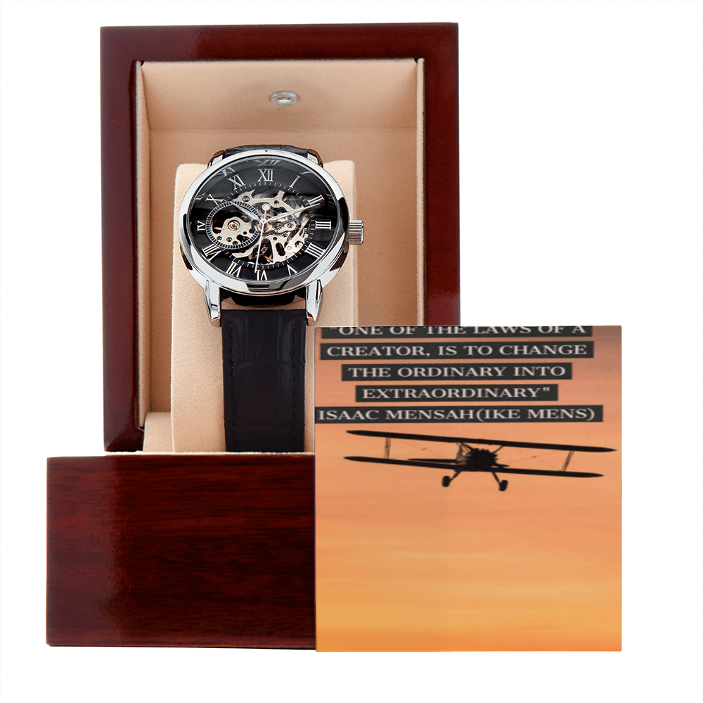 IKE MENS QUOTE OPENWORK MEN'S WATCH