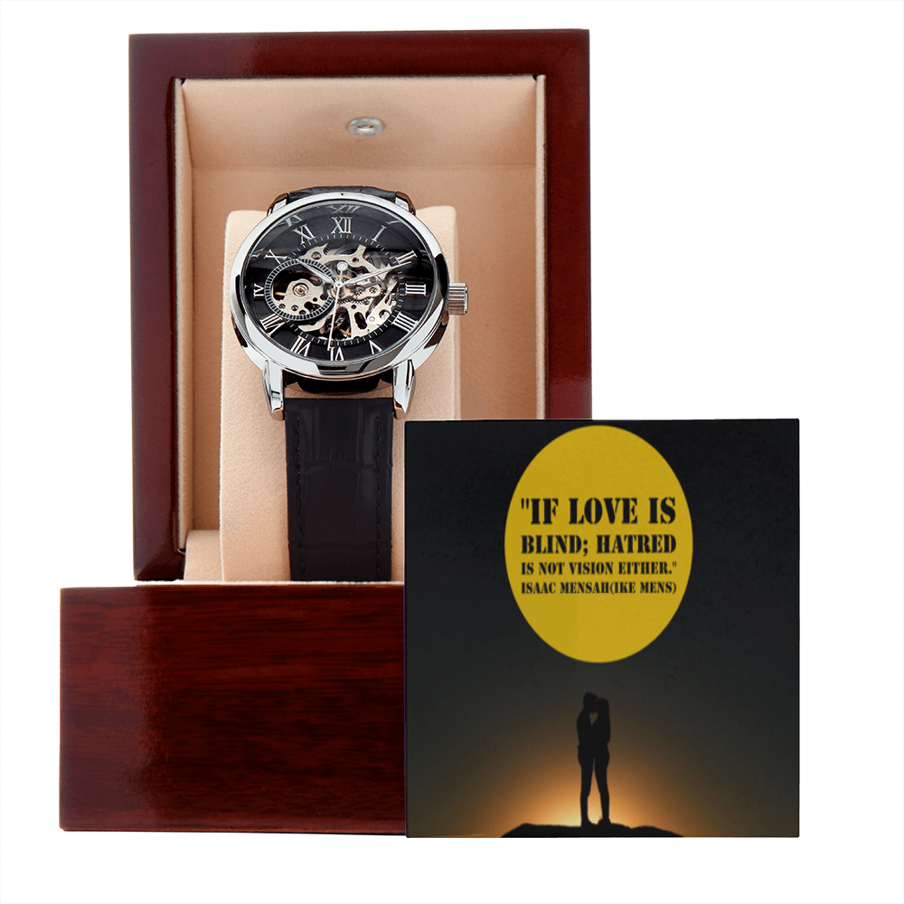 IKE MENS QUOTE OPEN WORK WATCH