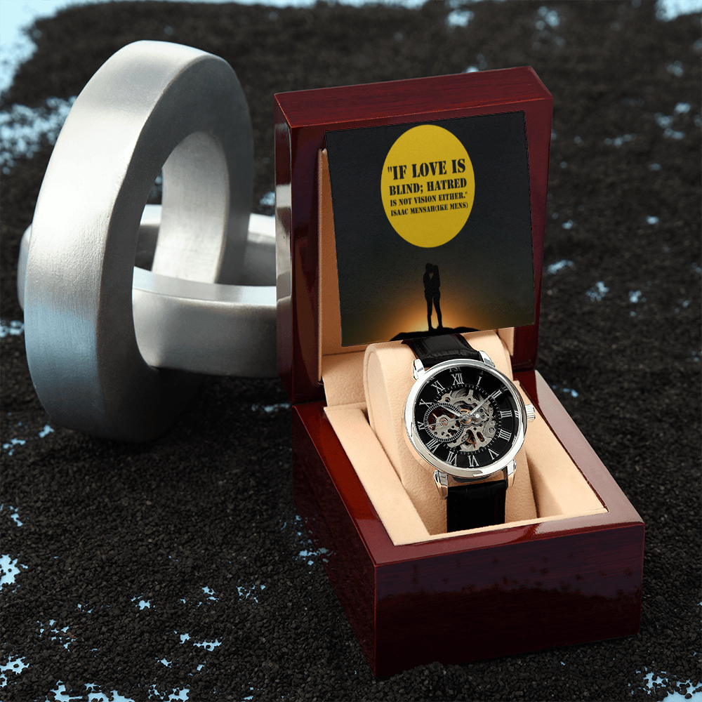IKE MENS QUOTE OPEN WORK WATCH