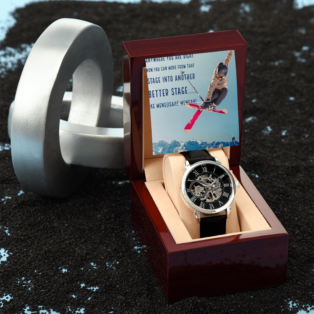 IKE MENS QUOTE OPENWORK WATCH