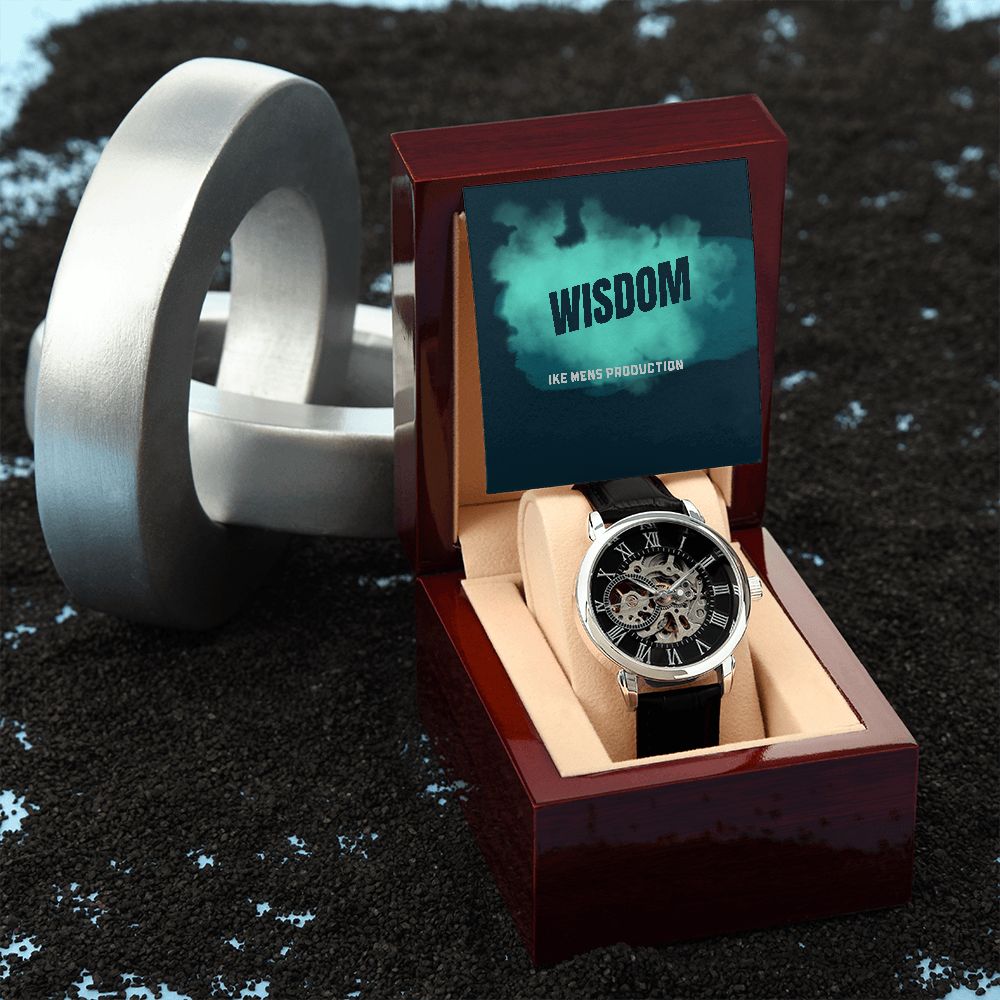 WISDOM MEN'S OPENWORK WATCH