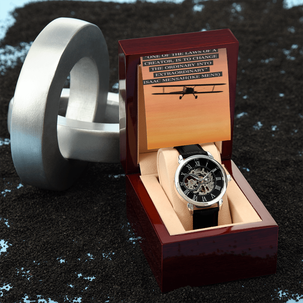 IKE MENS QUOTE OPENWORK MEN'S WATCH