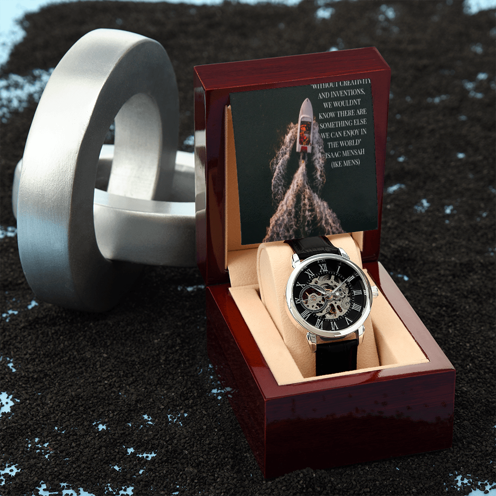 IKE MENS QUOTE OPENWORK MEN'S WATCH