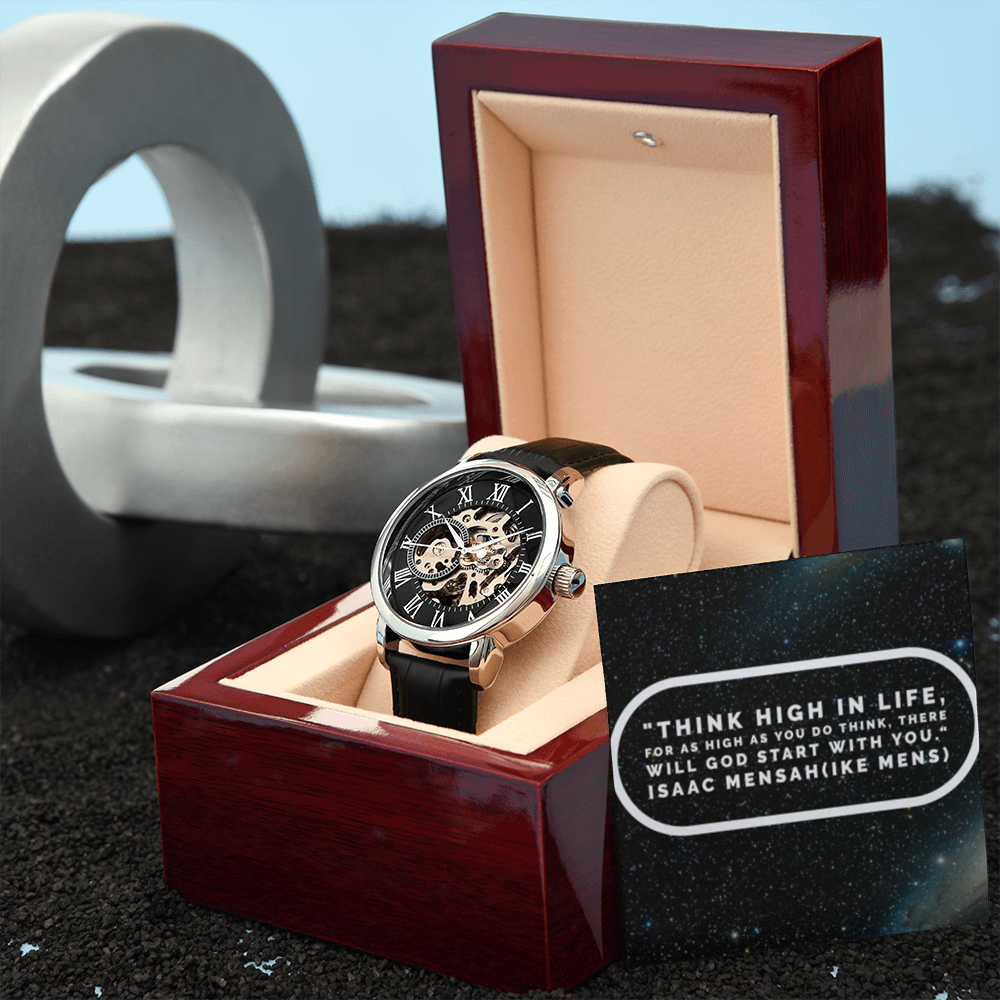 IKE MENS QUOTE OPEN WORK MEN"S WATCH