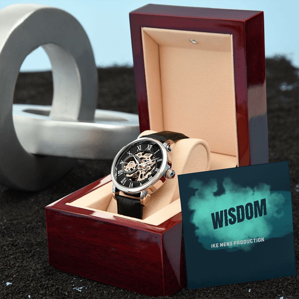 WISDOM MEN'S OPENWORK WATCH