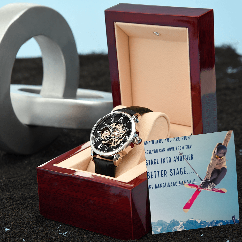 IKE MENS QUOTE OPENWORK WATCH
