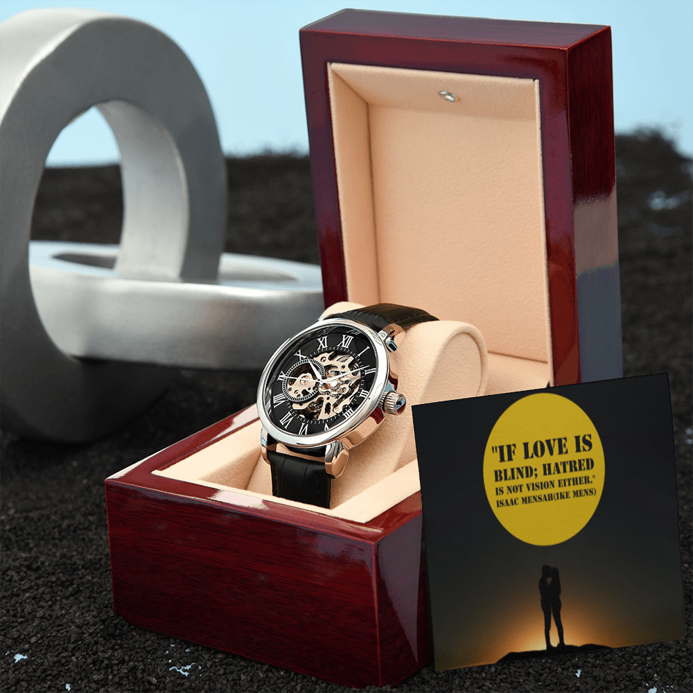 IKE MENS QUOTE OPEN WORK WATCH
