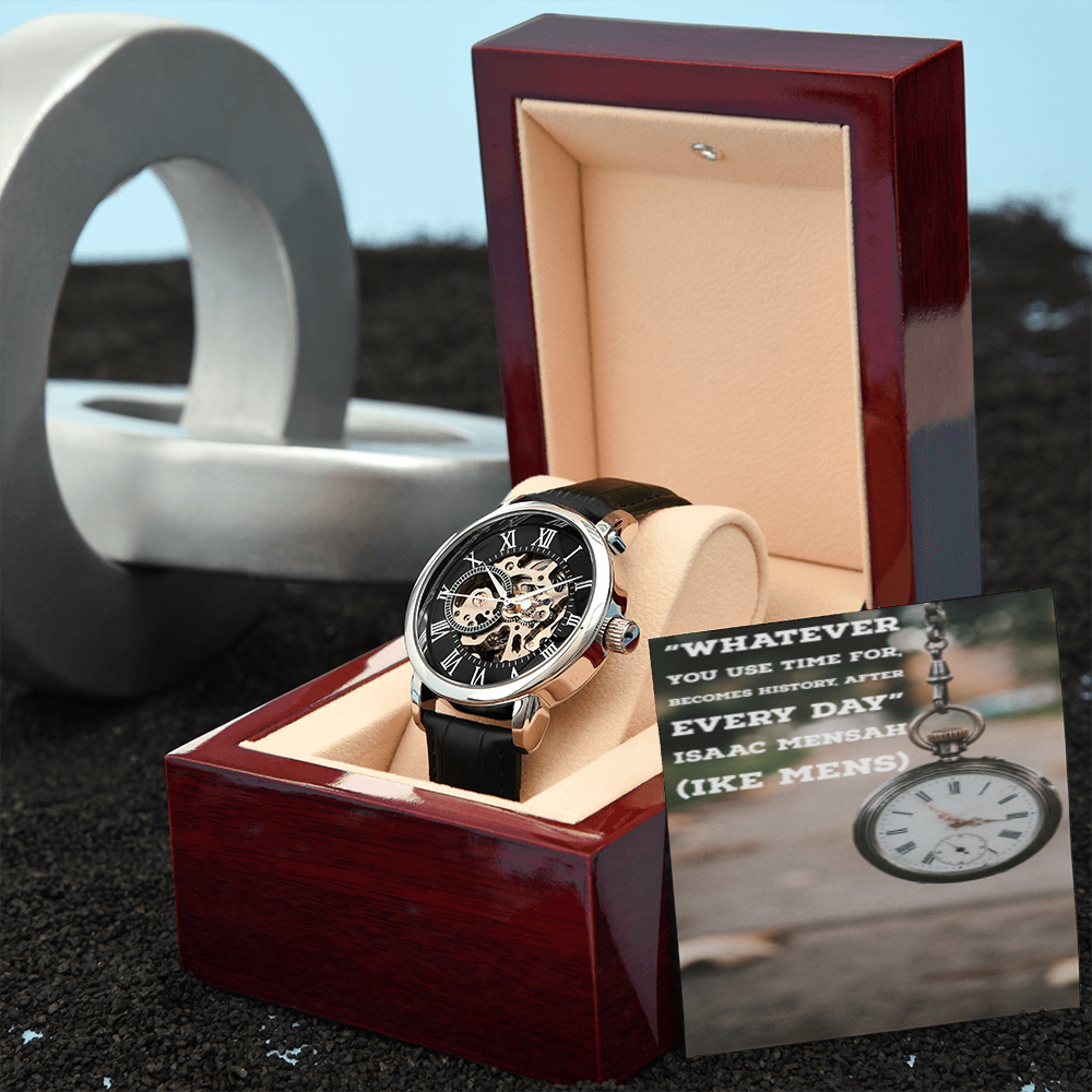 IKE MENS QUOTE OPENWORK MEN'S WATCH