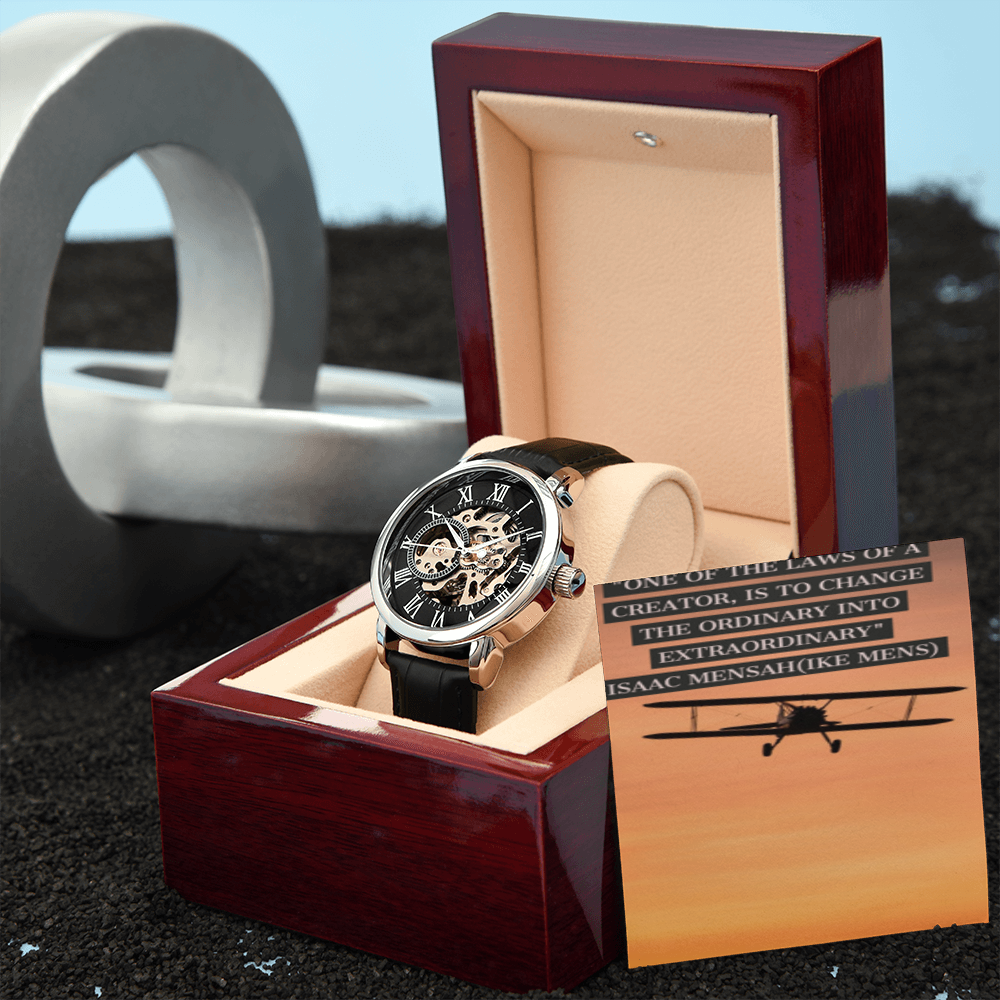 IKE MENS QUOTE OPENWORK MEN'S WATCH