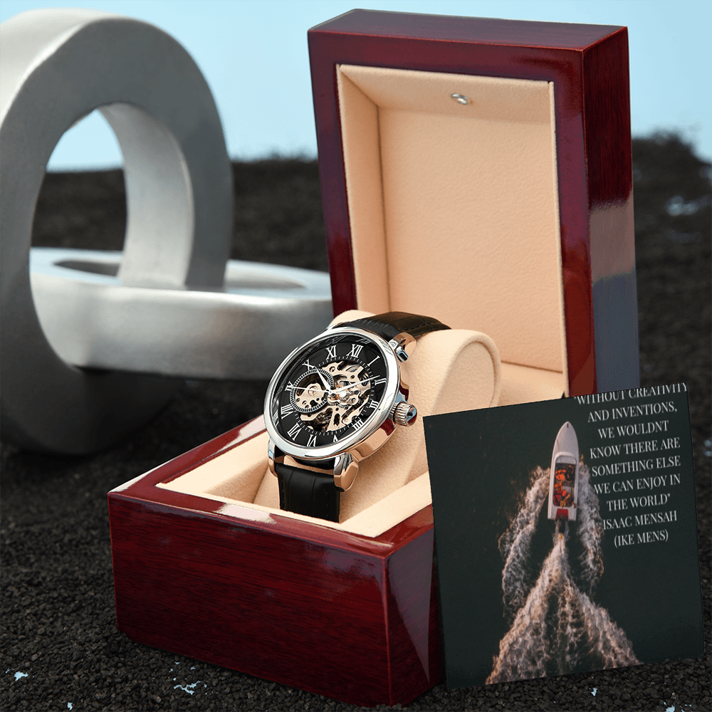 IKE MENS QUOTE OPENWORK MEN'S WATCH