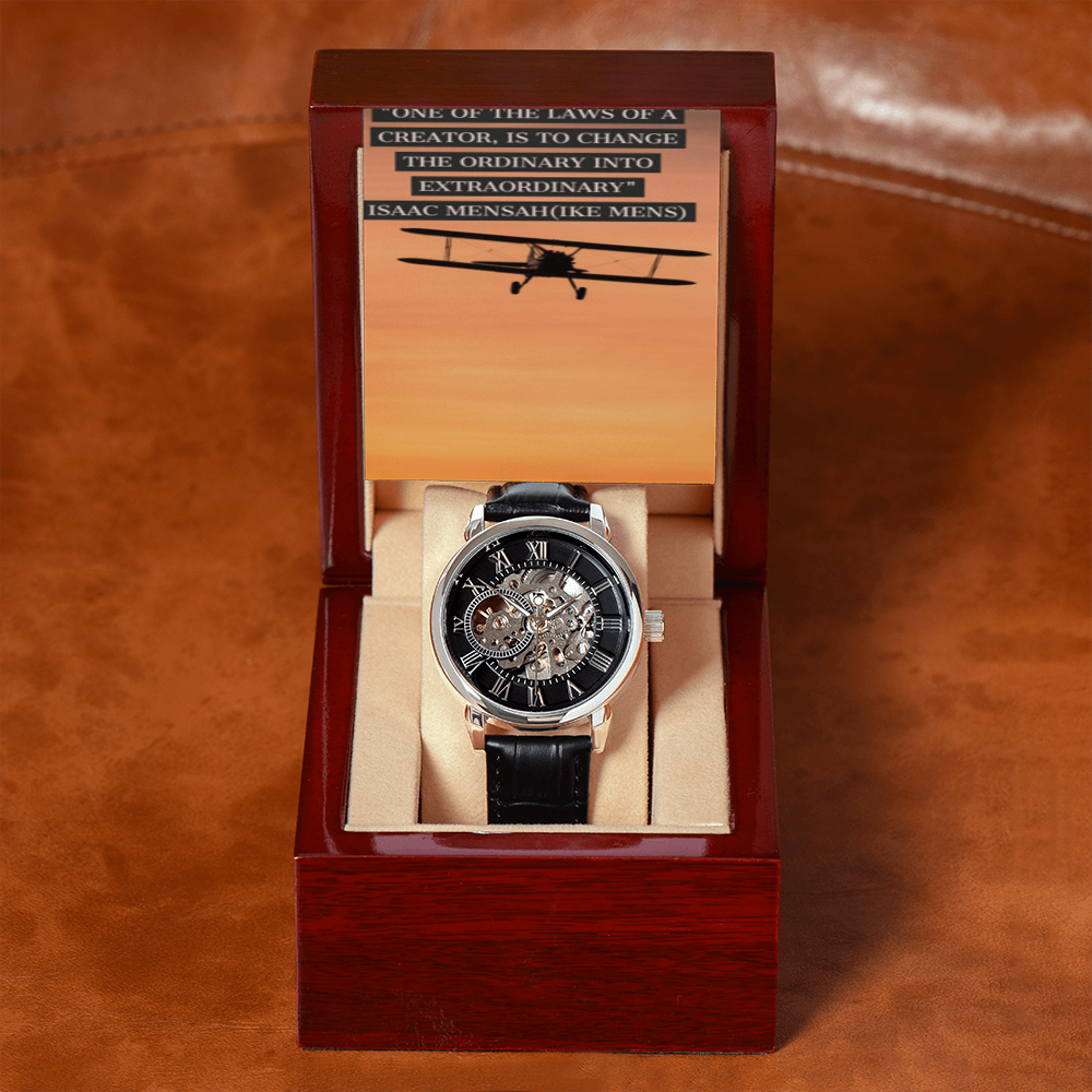 IKE MENS QUOTE OPENWORK MEN'S WATCH