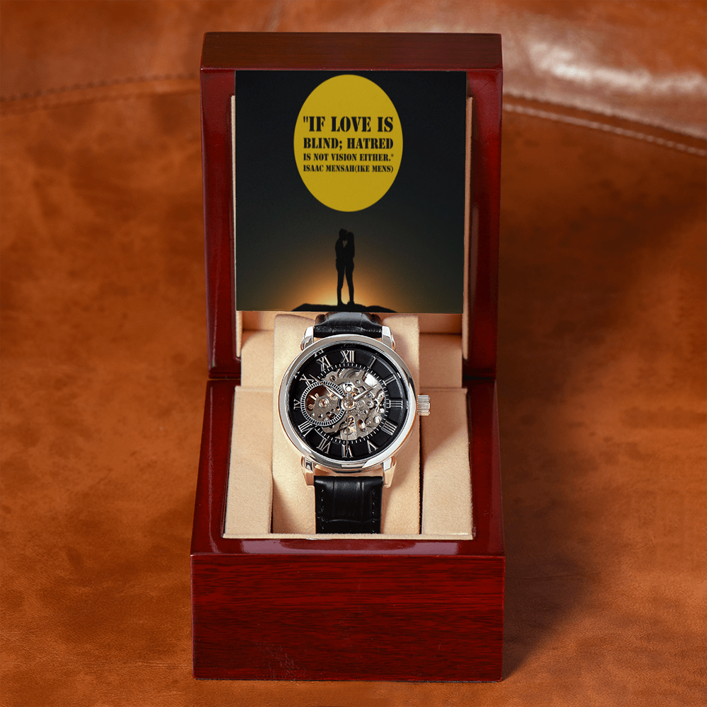IKE MENS QUOTE OPEN WORK WATCH