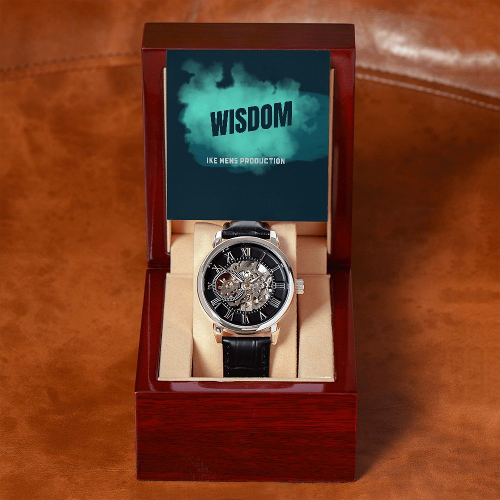 WISDOM MEN'S OPENWORK WATCH