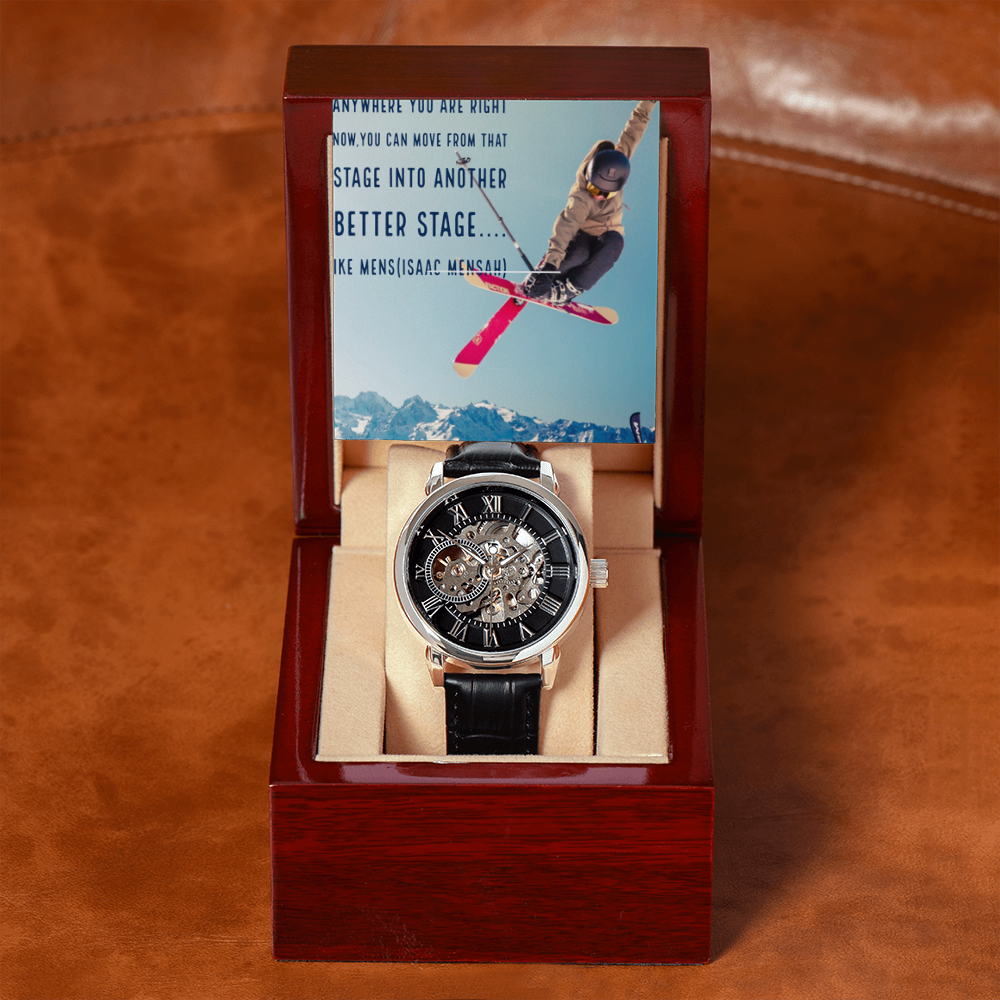 IKE MENS QUOTE OPENWORK WATCH