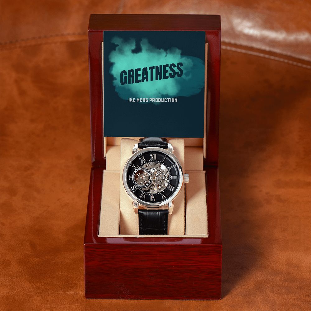 GREATNESS  MEN'S OPENWORK WATCH