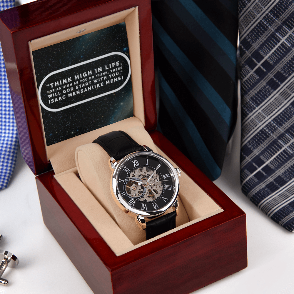 IKE MENS QUOTE OPEN WORK MEN"S WATCH