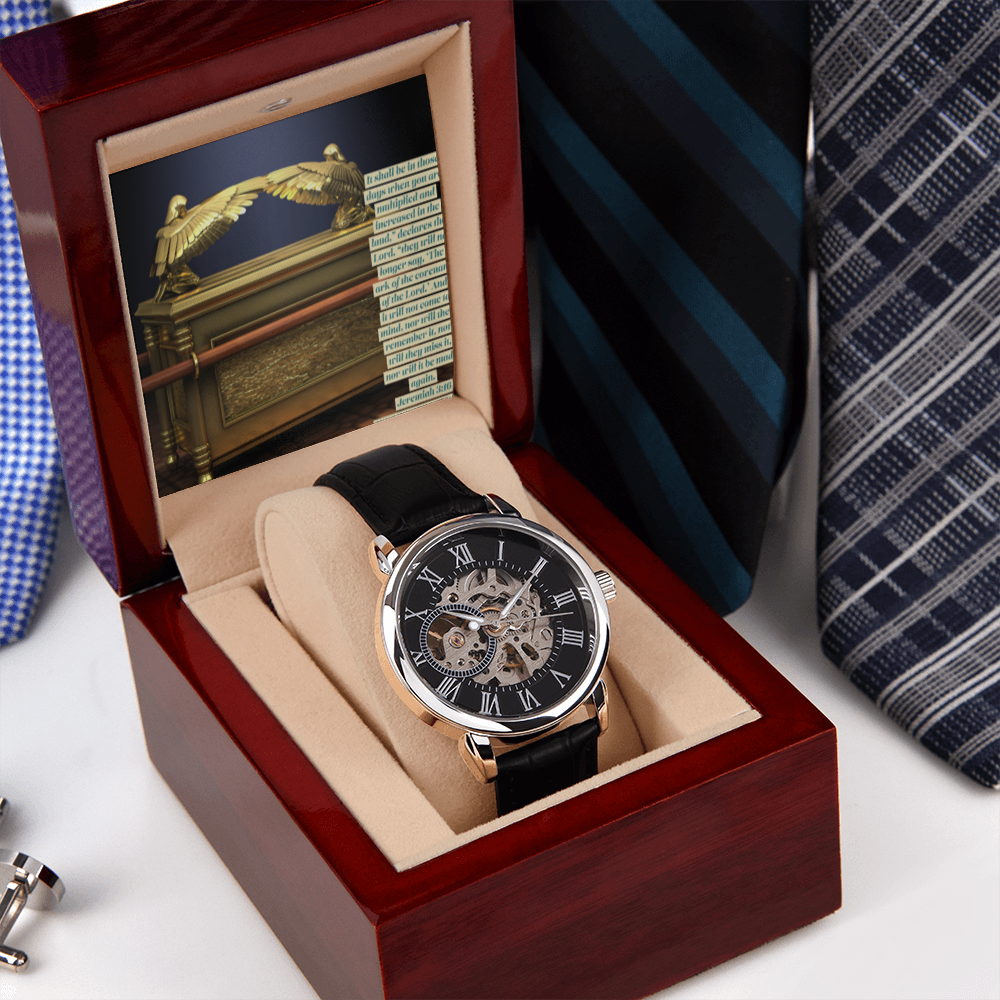 ARK OF THE COVENANT MENS OPENWORK WATCH