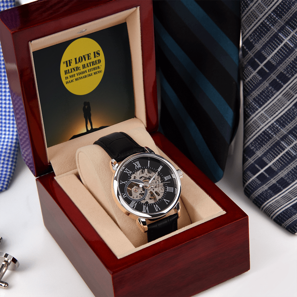 IKE MENS QUOTE OPEN WORK WATCH