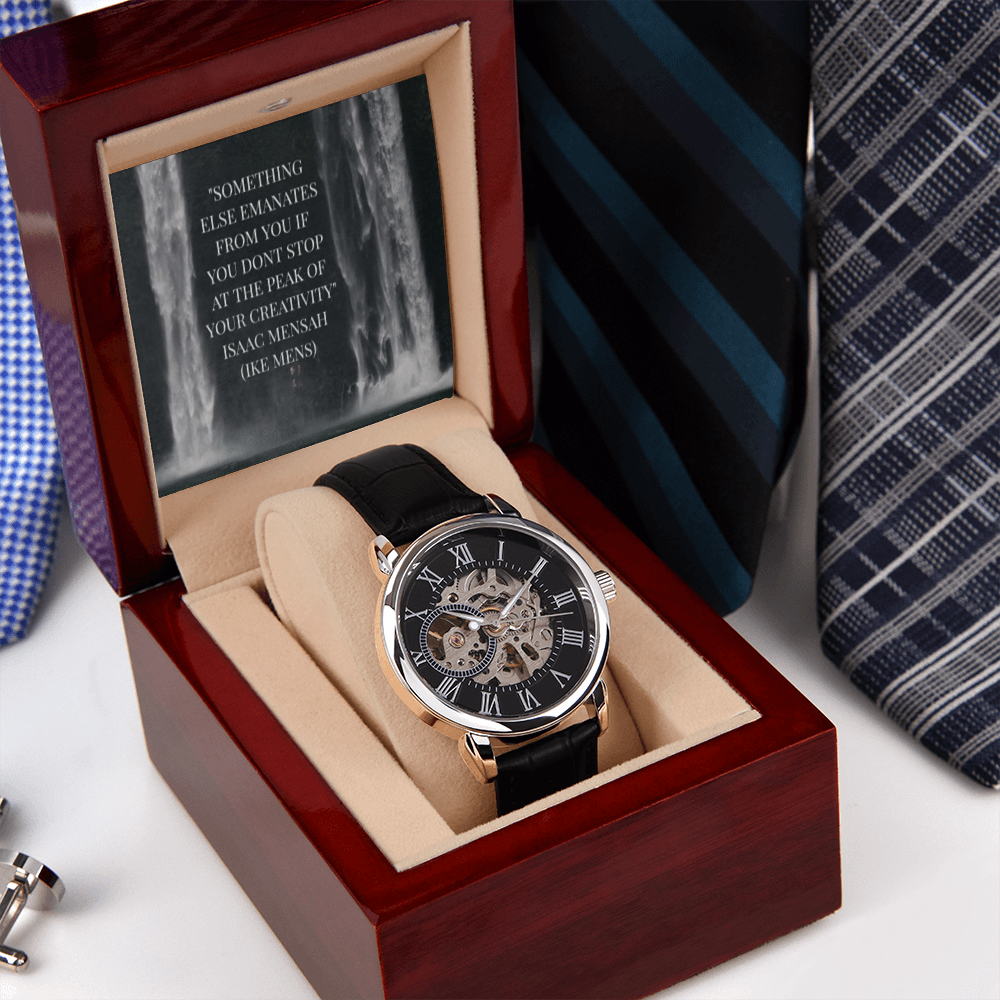 IKE MENS QUOTE OPENWORK MEN'S WATCH