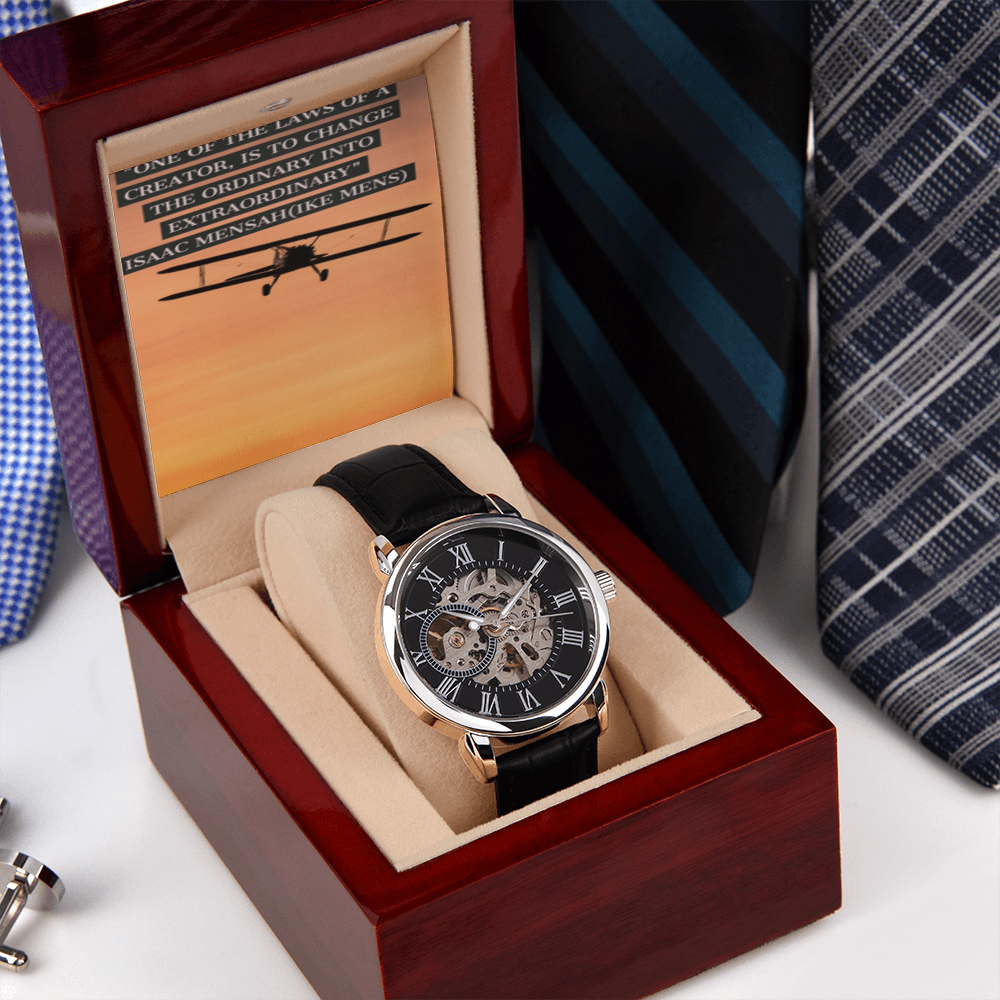 IKE MENS QUOTE OPENWORK MEN'S WATCH