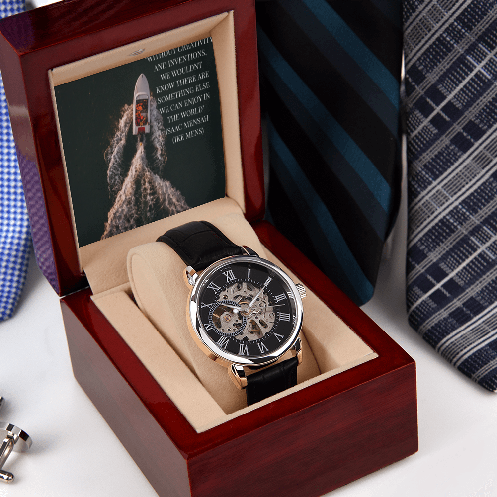 IKE MENS QUOTE OPENWORK MEN'S WATCH