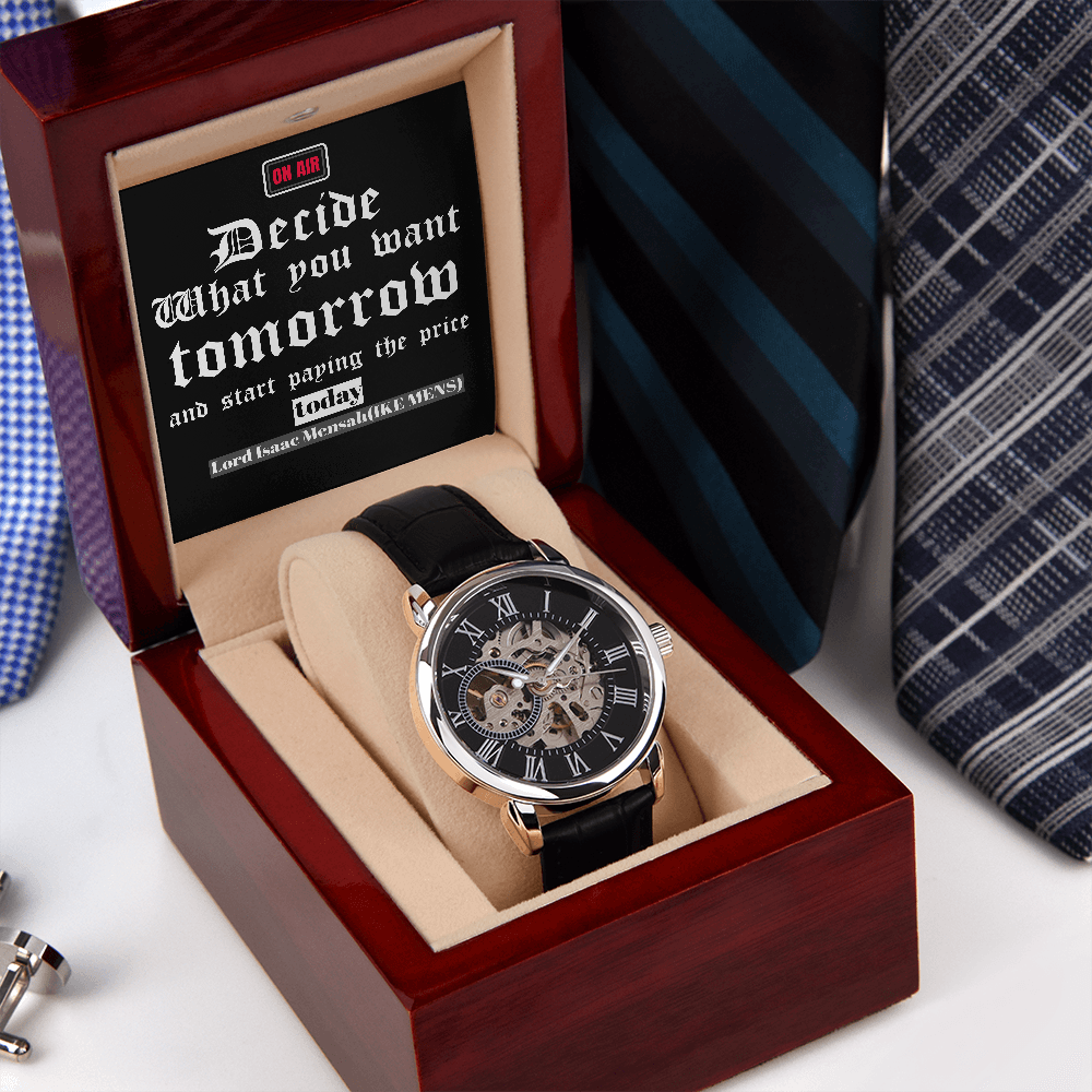 IKE MENS QUOTE OPENWORK WATCH