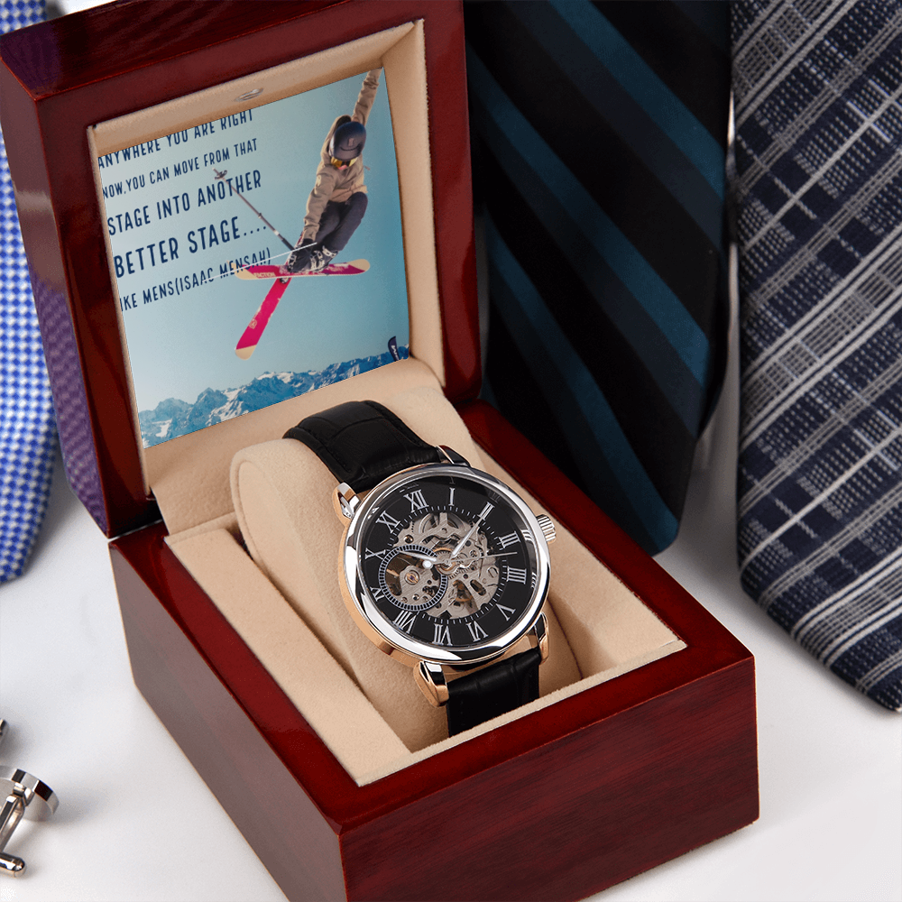 IKE MENS QUOTE OPENWORK WATCH