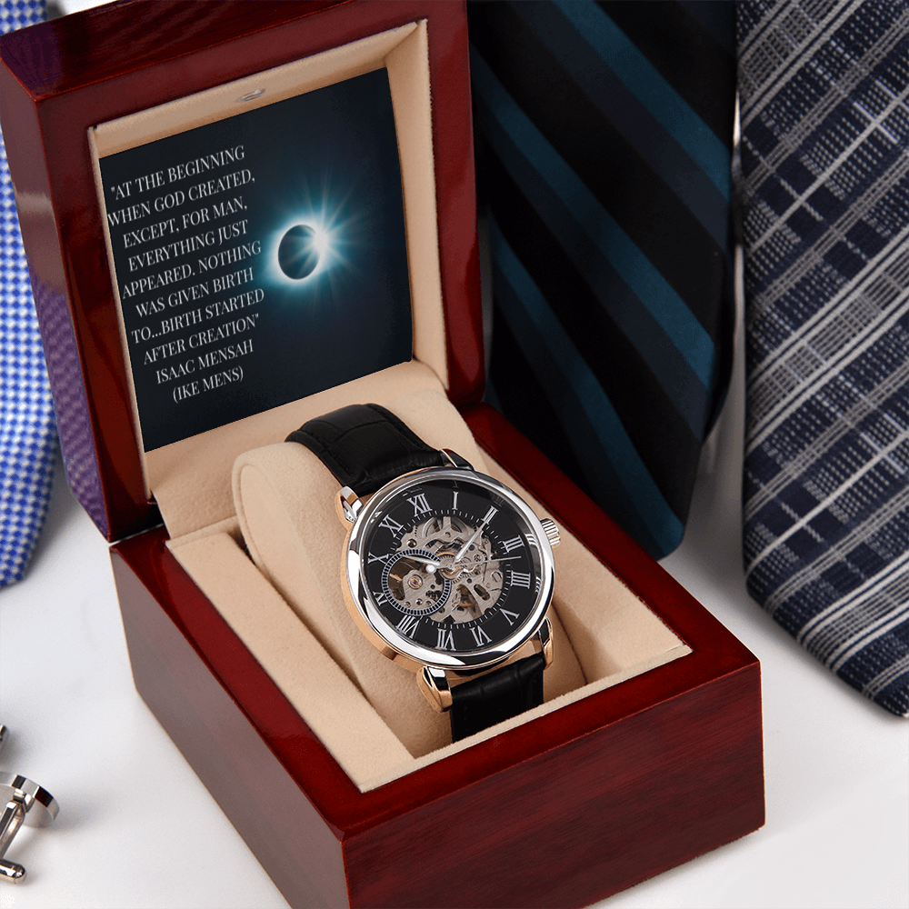 IKE MENS QUOTE OPENWORK MEN'S WATCH