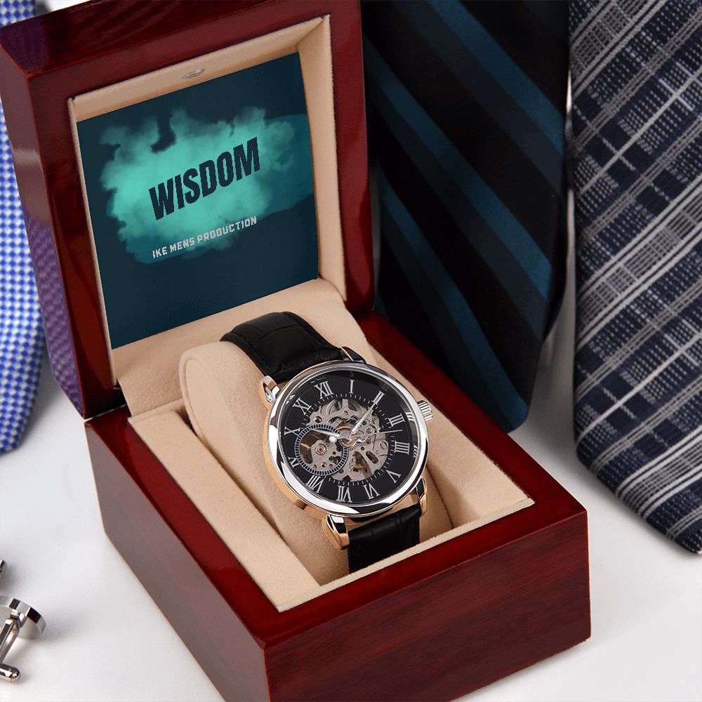 WISDOM MEN'S OPENWORK WATCH