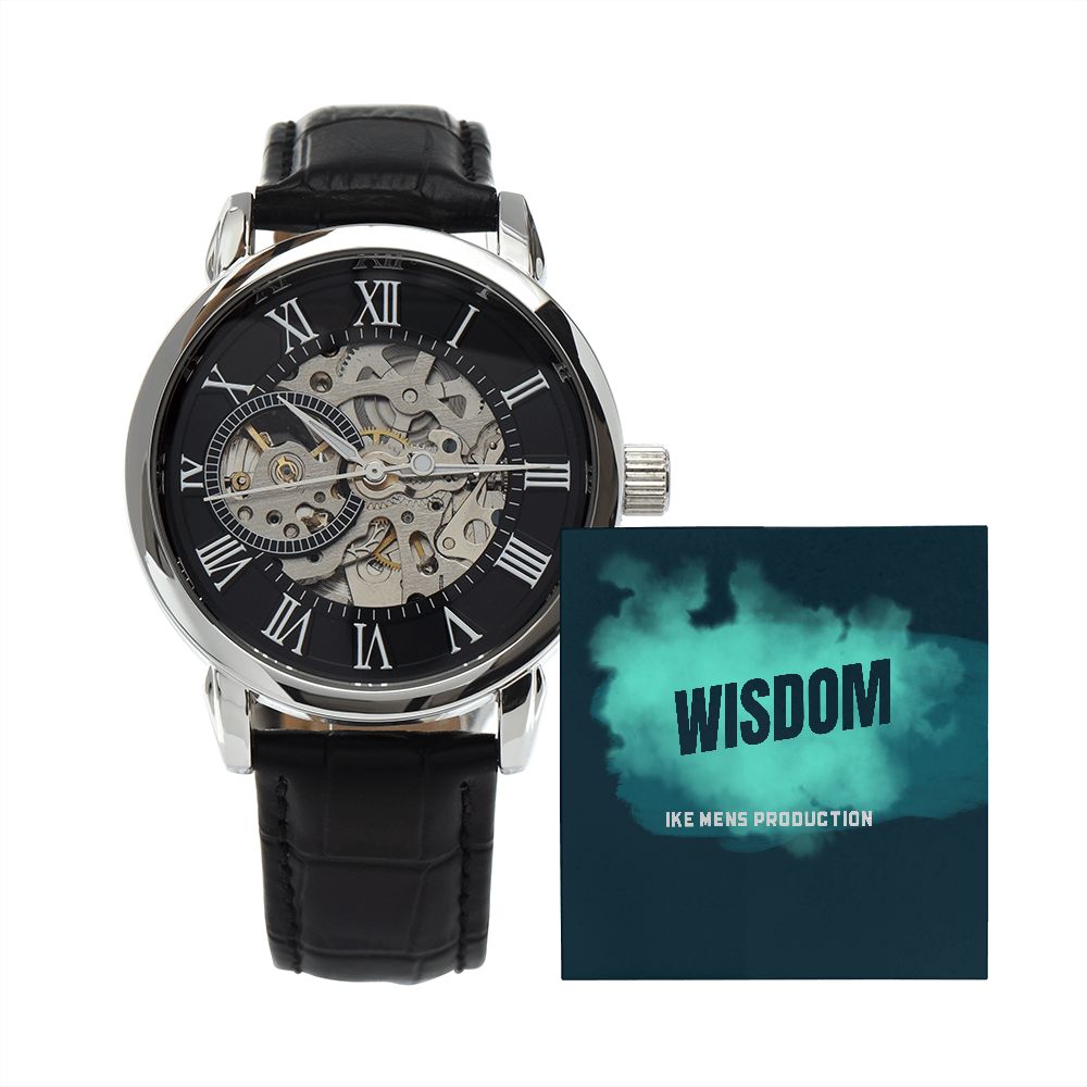 WISDOM MEN'S OPENWORK WATCH