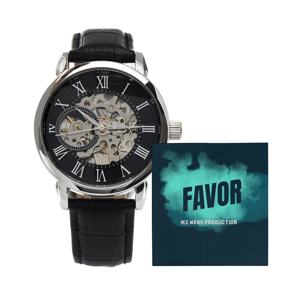 FAVOR MEN'S OPENWORK WATCH