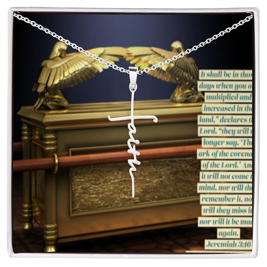 FAITH CROSS NECKLACE  WITH ARK OF THE COVENANT