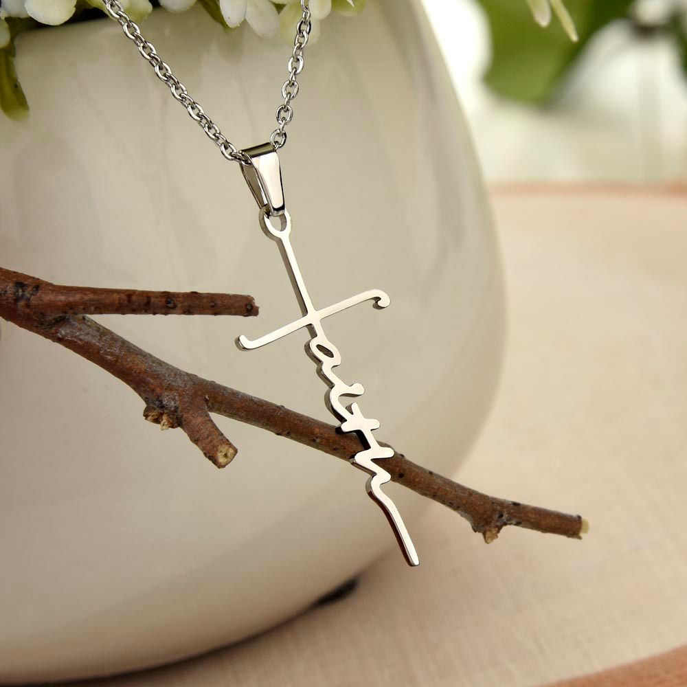 FAITH CROSS NECKLACE  WITH ARK OF THE COVENANT