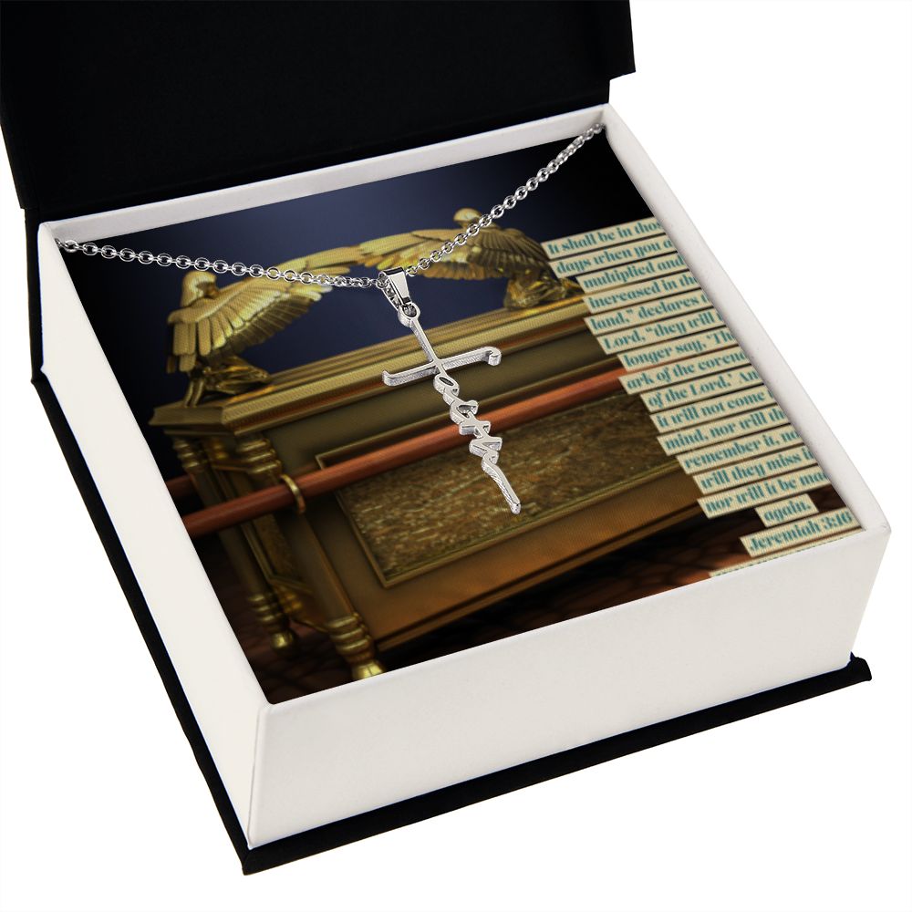 FAITH CROSS NECKLACE  WITH ARK OF THE COVENANT